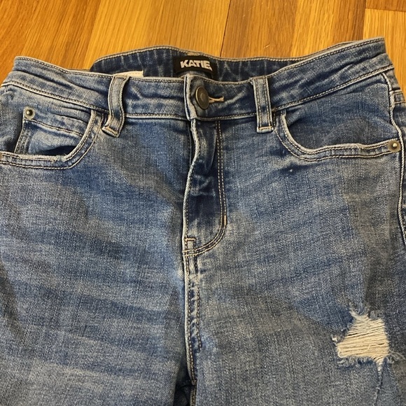 Katie J NYC Girls Blue Ripped Jeans Size 14 - Picture 6 of 10